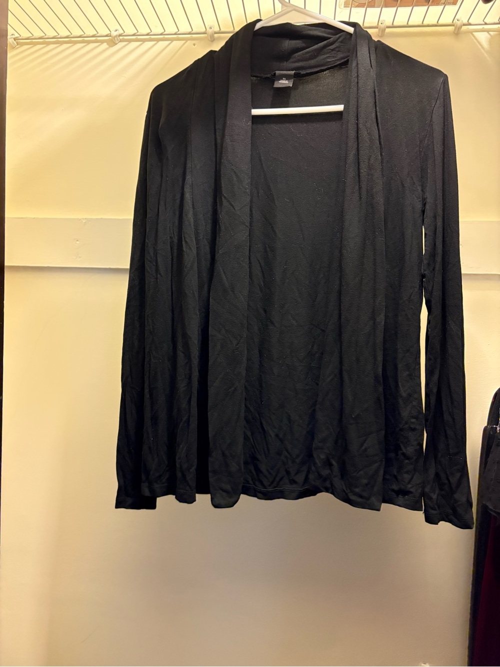 Ann Taylor Black Open-Front Cardigan